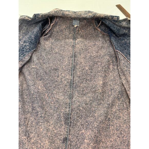 Designs USA Vintage Acid Washed Long Embellished Bejeweled Pink Denim Duster - Picture 15 of 16